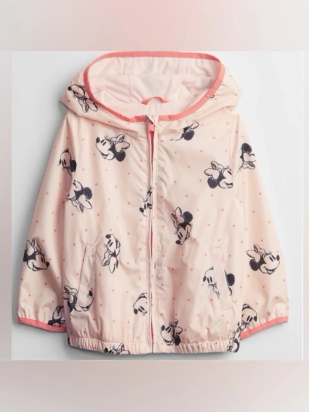 Gap Minnie Mouse Windbuster Size 4T Toddler girls Light Jacket Gap Disney Rain